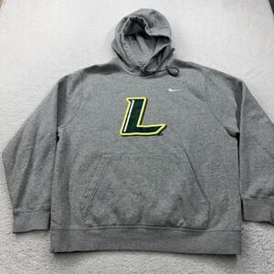 Nike Le Moyne College Dolphins Hoodie Mens Large Grey Pullover Sweatshirt L Logo